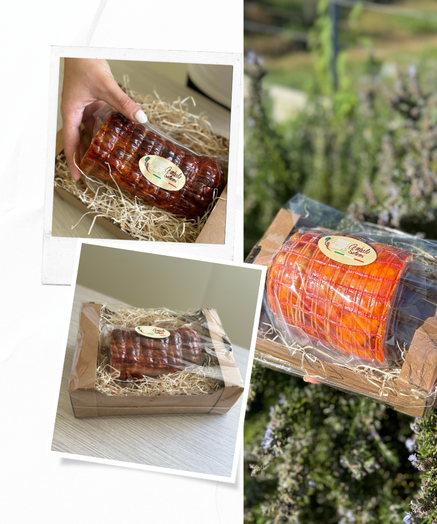 cassettino regalo con capocollo o pancetta di salumi cembalo